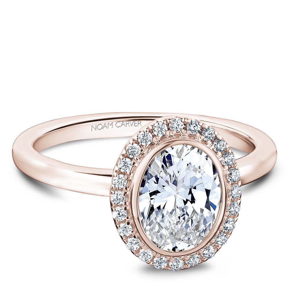 Emerald Cut Moissanite Bezel Halo Engagement ring | Forever Moissanite